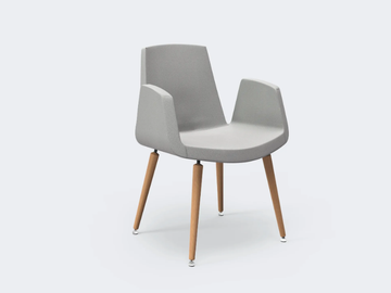 JOLLY - Easy chair with armrests by Ares Line - view 2